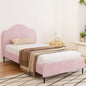 Artiss Bed Frame King Single Size Velvet Pink OLAN - Furniture > Bedroom > Beds & Bed Frames