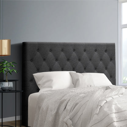 Artiss Bed Head Headboard Double Size Fabric - CAPPI Charcoal - Furniture > Bedroom > Headboards