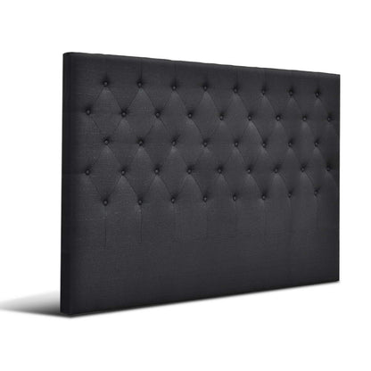 Artiss Bed Head Headboard King Size Fabric - CAPPI Charcoal - Furniture > Bedroom > Headboards