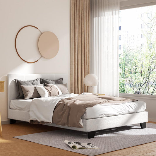 Artiss Bed Frame Double Size Boucle NEO - Furniture > Bedroom > Beds & Bed Frames