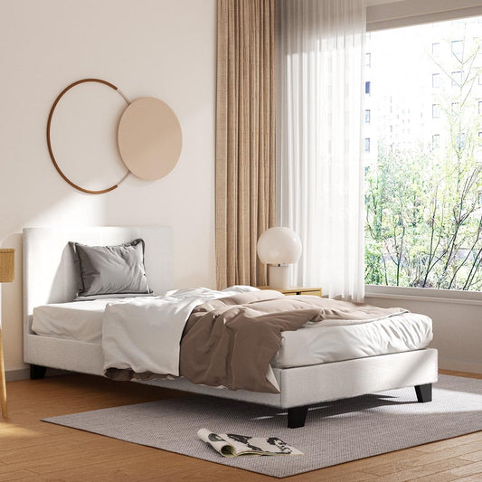 Artiss Bed Frame King Single Size Boucle NEO - Furniture > Bedroom > Beds & Bed Frames