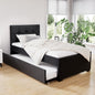 Artiss Bed Frame King Single Size Trundle Daybed Black - Furniture > Bedroom > Beds & Bed Frames