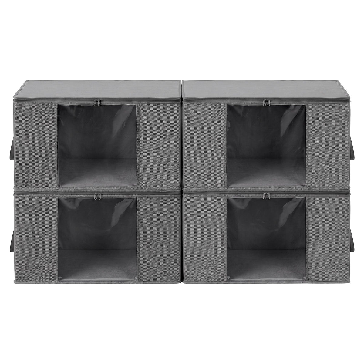 Blanket Storage Bags Box X4 Clothes Quilt Container 84L Organiser Grey