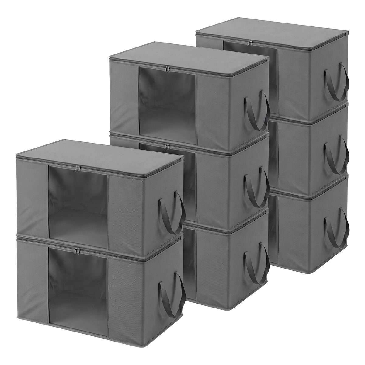 Blanket Storage Bags Box X8 Clothes Quilt Container 84L Organiser Grey