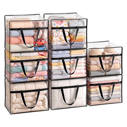 Blanket Storage Bags 8Pcs 40L PVC Box Clothes Doona Moving Organiser