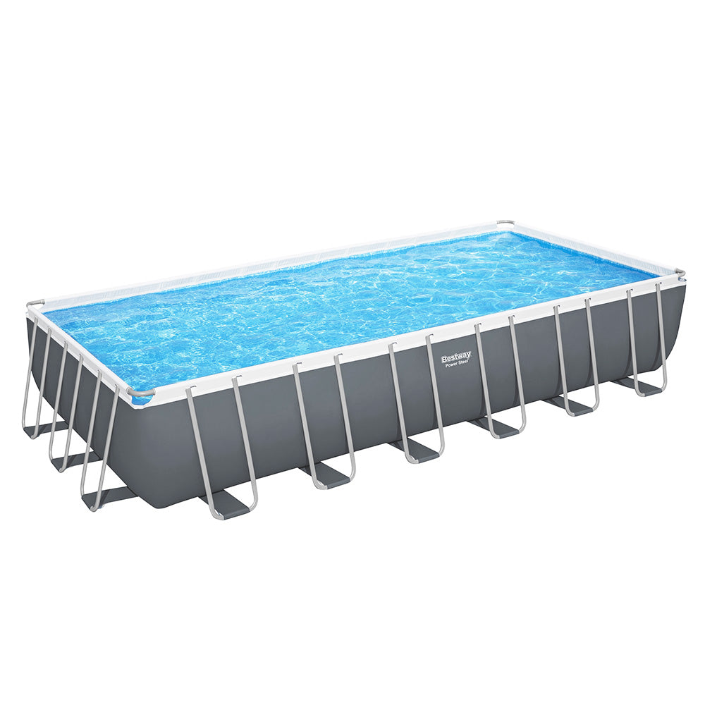 Bestway Swimming Pool 732x366x132cm Steel Frame Above Ground Pools Ladder 30045L - Home & Garden > Pool & Accessories >