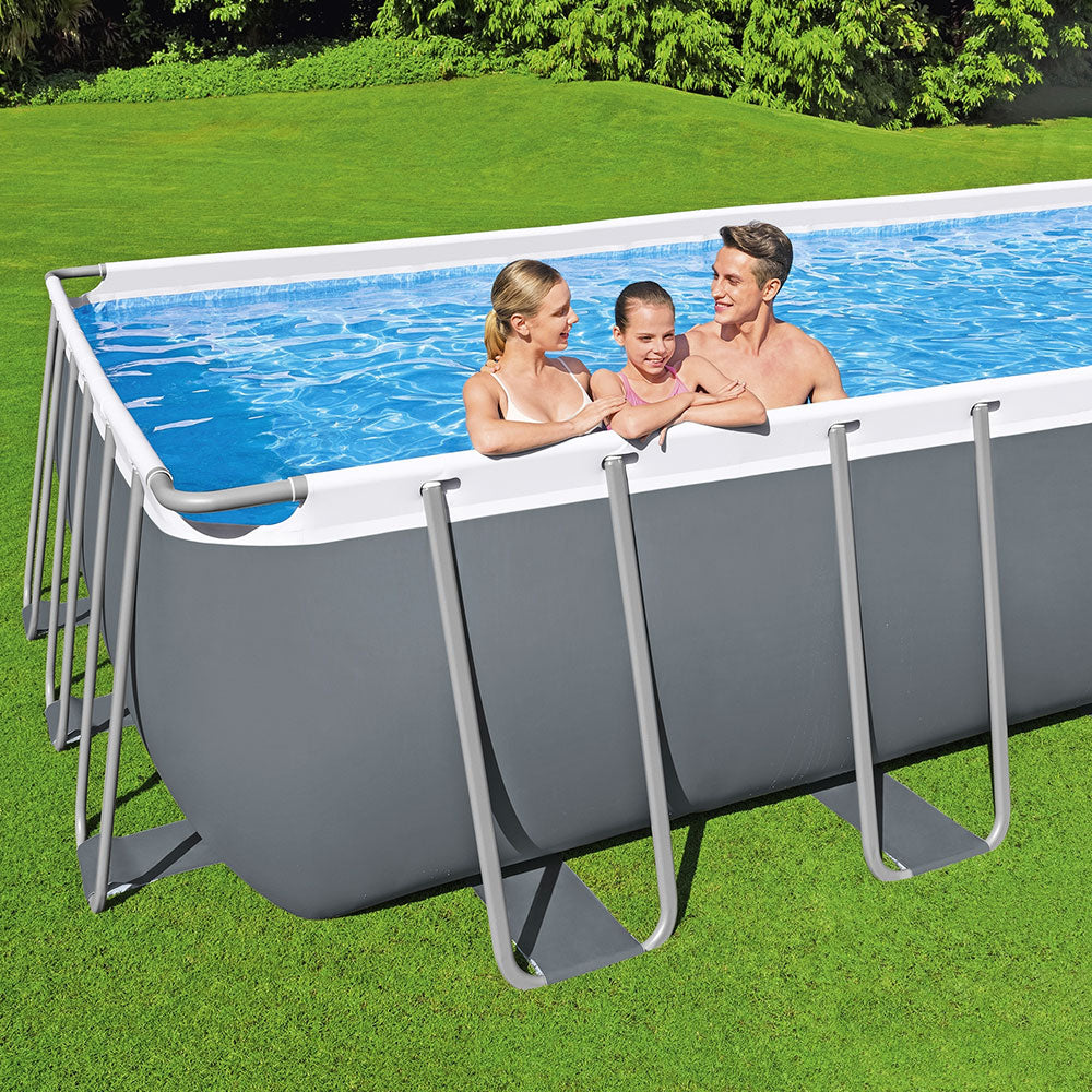 Bestway Swimming Pool 732x366x132cm Steel Frame Above Ground Pools Ladder 30045L - Home & Garden > Pool & Accessories >
