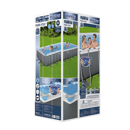 Bestway Swimming Pool 732x366x132cm Steel Frame Above Ground Pools Ladder 30045L - Home & Garden > Pool & Accessories >