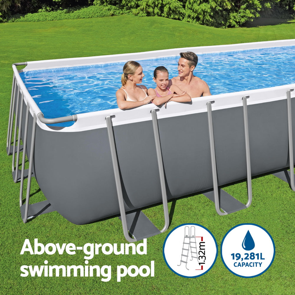 Bestway Swimming Pool 640x274x132cm Steel Frame Above Ground Pools Filter Pump Ladder 19281L - Home & Garden > Pool &