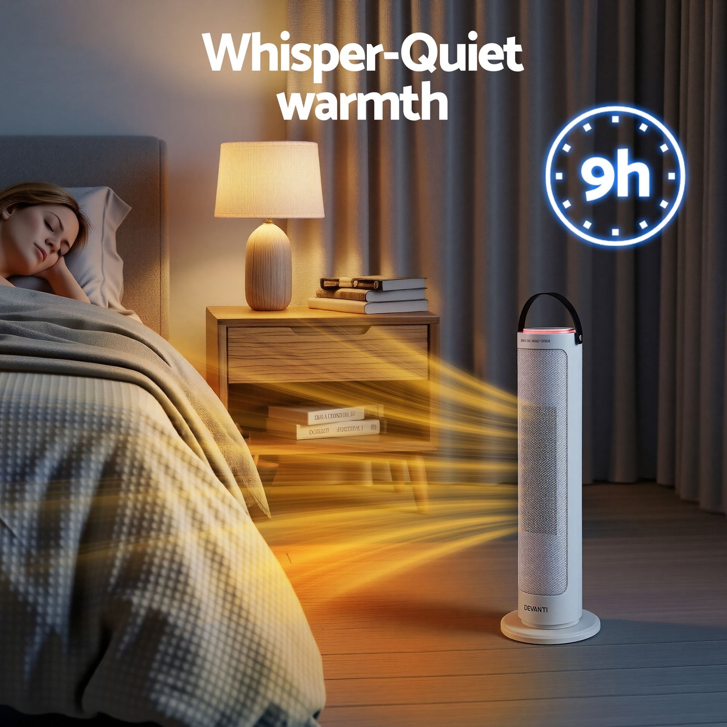 2000W Ceramic Tower Heater Space Heaters Oscillating Indoor White