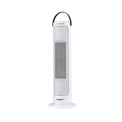 2000W Ceramic Tower Heater Space Heaters Oscillating Indoor White