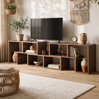Modular TV Stand 3 Piece Entertainment Unit Adjustable Bookcase Shelf