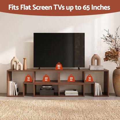 Modular TV Stand 3 Piece Entertainment Unit Adjustable Bookcase Shelf