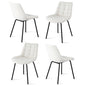 Artiss 4x Dining Chairs Velvet Tufted Kitchen Lounge Cafe Accent Chair Beige