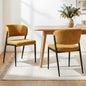 Linen Dining Chairs Set of 2 – Mustard