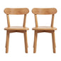 2x Dining Chairs Wooden Kitchen Accent Chair Cafe Lounge Rubber Wood - Furniture > Dining > Kitchen & Dining Chairs