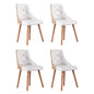 1 Set of 4 Artiss Dining Chairs White PU - Furniture > Dining > Kitchen & Dining Chairs