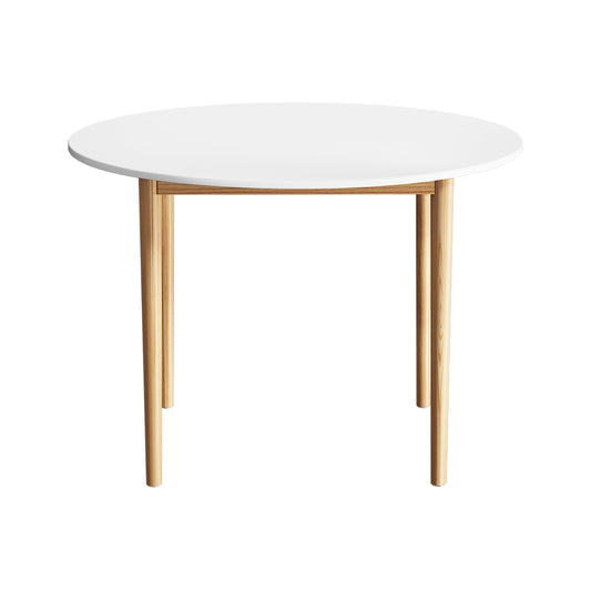 Artiss Dining Table Round White 108CM Diameter Demi - Furniture > Dining > Dining Tables