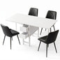 Artiss Dining Table and Chairs Set 5pcs Foldable Kitchen Furniture with 2 Drawers Black and White