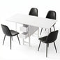 Artiss Dining Table and Chairs Set 5pcs Foldable with 2 Drawers Black and White