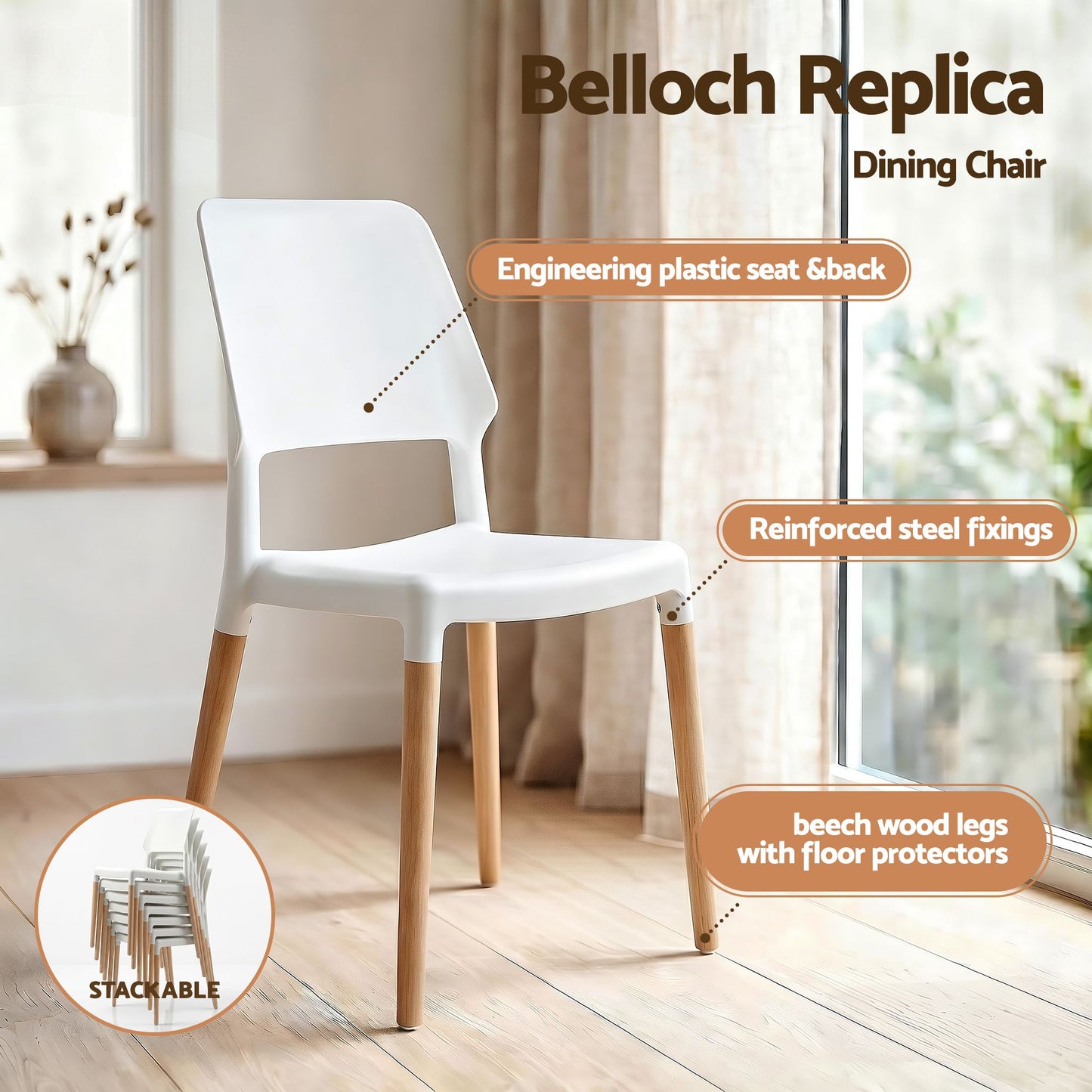 Dining Table and Chairs Set 5PCS, 75-110cm Drop-Leaf Table, with 4 Dining Chairs White Wooden, 4 Seater Dining Table Set for Kitchen, Apartment, Café