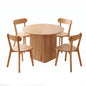 1 Artiss Dining Table and 4 Chairs Set Natural Timber
