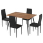 1 Artiss Dining Table and 4 Chairs Set Rectangle Metal - Furniture > Dining > Dining Set