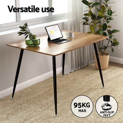 1 Artiss Dining Table and 4 Chairs Set Grey Metal - Furniture > Dining > Dining Set