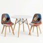 Dining Table and Chairs Set 3PCS Round 2 Seater Dining Set for Kitchen, Apartment, Dining Room White