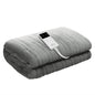 Heated Electric Throw Rug Fleece Sunggle Blanket Washable Silver - Home & Garden > Bedding > Blankets & Throws