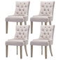Artiss Dining Chairs Set of 4 Linen French Provincial Beige - Furniture > Dining > Kitchen & Dining Chairs