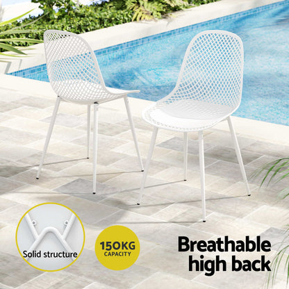 Gardeon 5PCS Outdoor Dining Set Table and Chairs Patio Garden Furniture Lattice