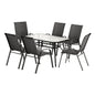Gardeon 7PC Outdoor Dining Set Table and Chairs Patio Furniture Bistro Set Garden Black