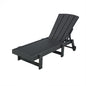 Gardeon Sun Lounge Beach Chair HDPE Adirondack Lounger Patio Outdoor Furniture with Wheels Black