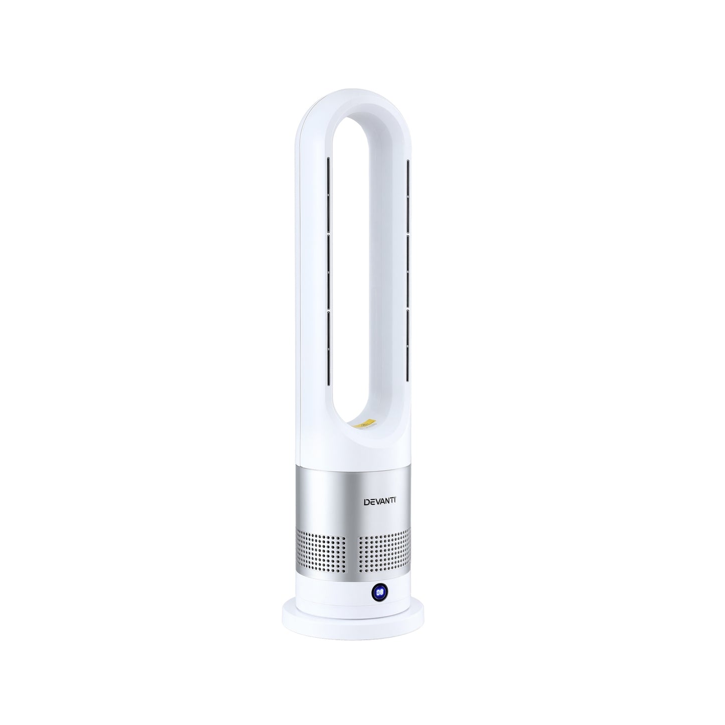 Bladeless Tower Fan Heater and Cooler 2in1 Portable Oscillation Fan for Bedroom Room Office Use White
