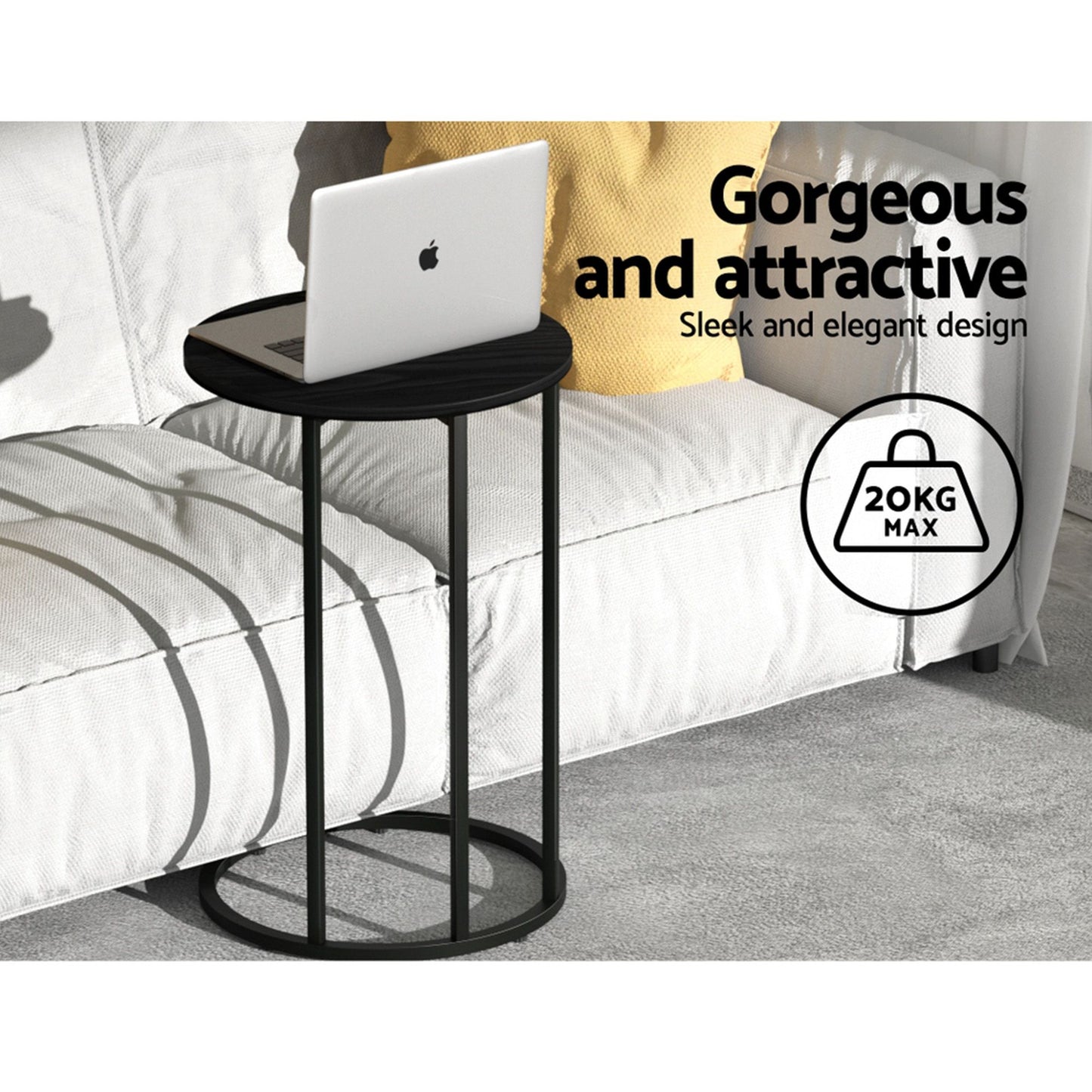 Floor Sofa Chair & Coffee Table Set, Swivel Lounge Recliner Side Tables