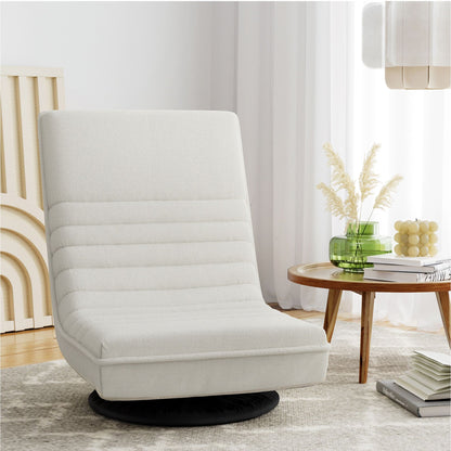 Floor Lounge & Round Coffee Table Side End Table with Charging Station Set