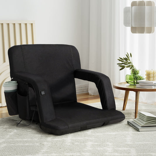 Artiss Lounge Sofa Bed With Armrest Heated Floor Recliner Futon Couch Folding Chair Cushion - Furniture > Bar Stools &