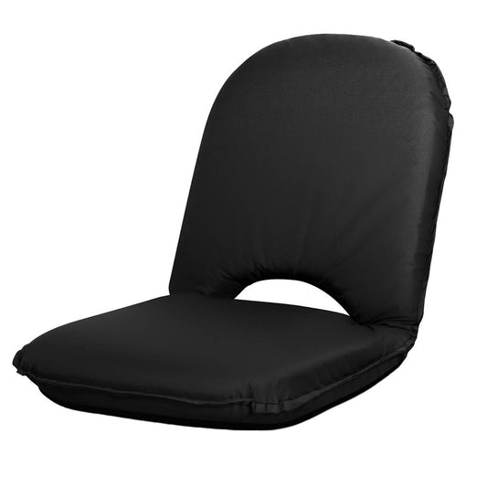 Artiss Floor Lounge Sofa Camping Chair Black - Furniture > Outdoor