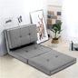 Artiss Floor Lounge Single Sofa Bed Grey Fabric - Furniture > Sofas > Sofas & Sofa Beds