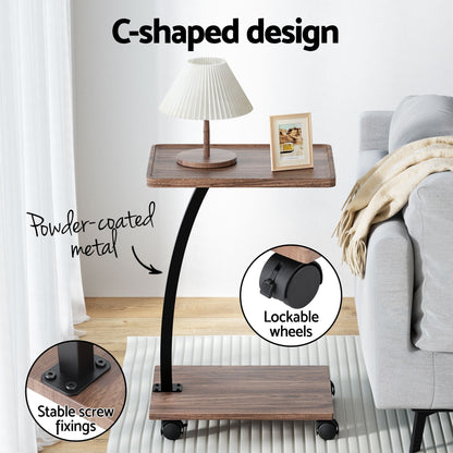 Floor Lounge 360° Swivel Foldable Sofa Chair and Side Table with Castors Set