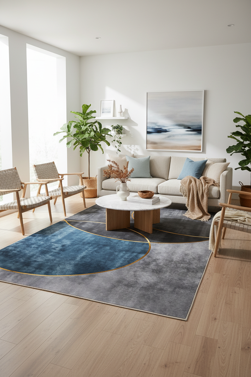 geometric floor rug KK Lifestyle Australia