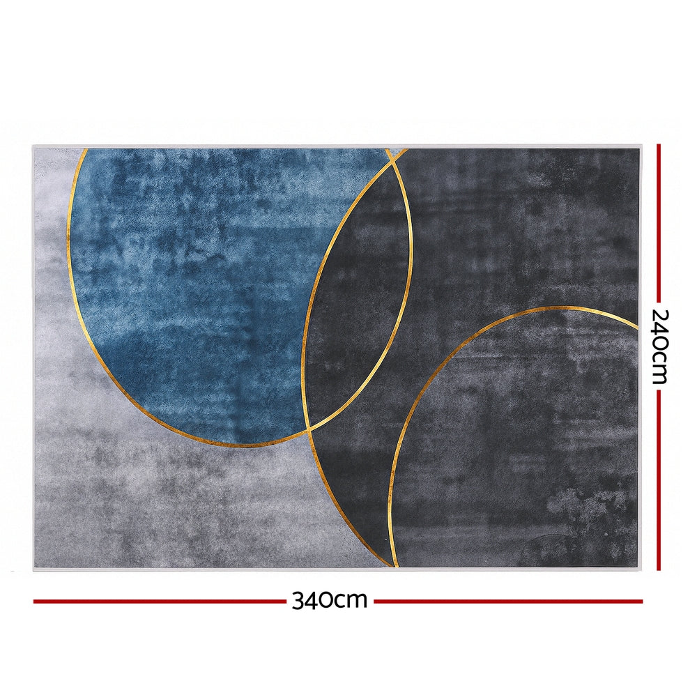 Washable Floor Rug 240X340cm Large Geometric Area Rug Modern Floor Carpet