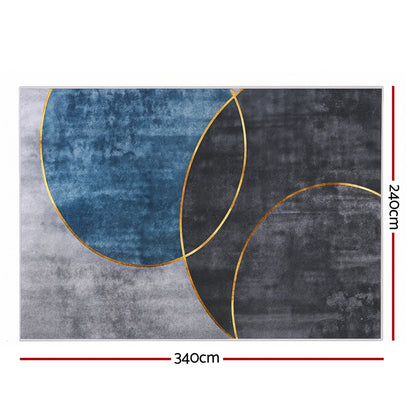 Washable Floor Rug 240X340cm Large Geometric Area Rug Modern Floor Carpet