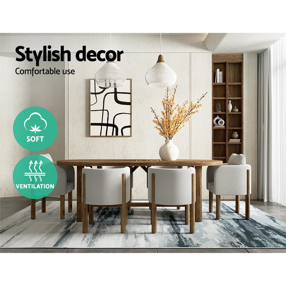 Rug 200x290cm Area Rug Washable Mat Large Carpet Soft Short Pile Poca - Home & Garden > Rugs > Floor Rugs