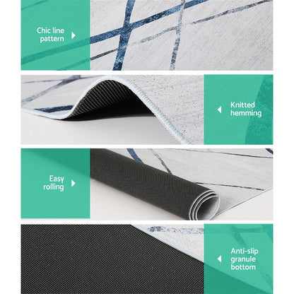 Artiss Rug 200x290cm Area Rug Washable Mat Large Carpet Soft Short Pile Jaca Home & Garden > Rugs > Floor Rugs
