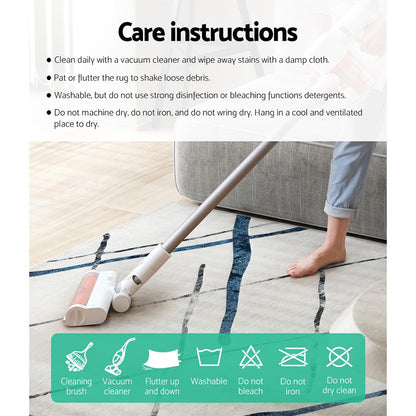 Artiss Rug 200x290cm Area Rug Washable Mat Large Carpet Soft Short Pile Jaca Home & Garden > Rugs > Floor Rugs