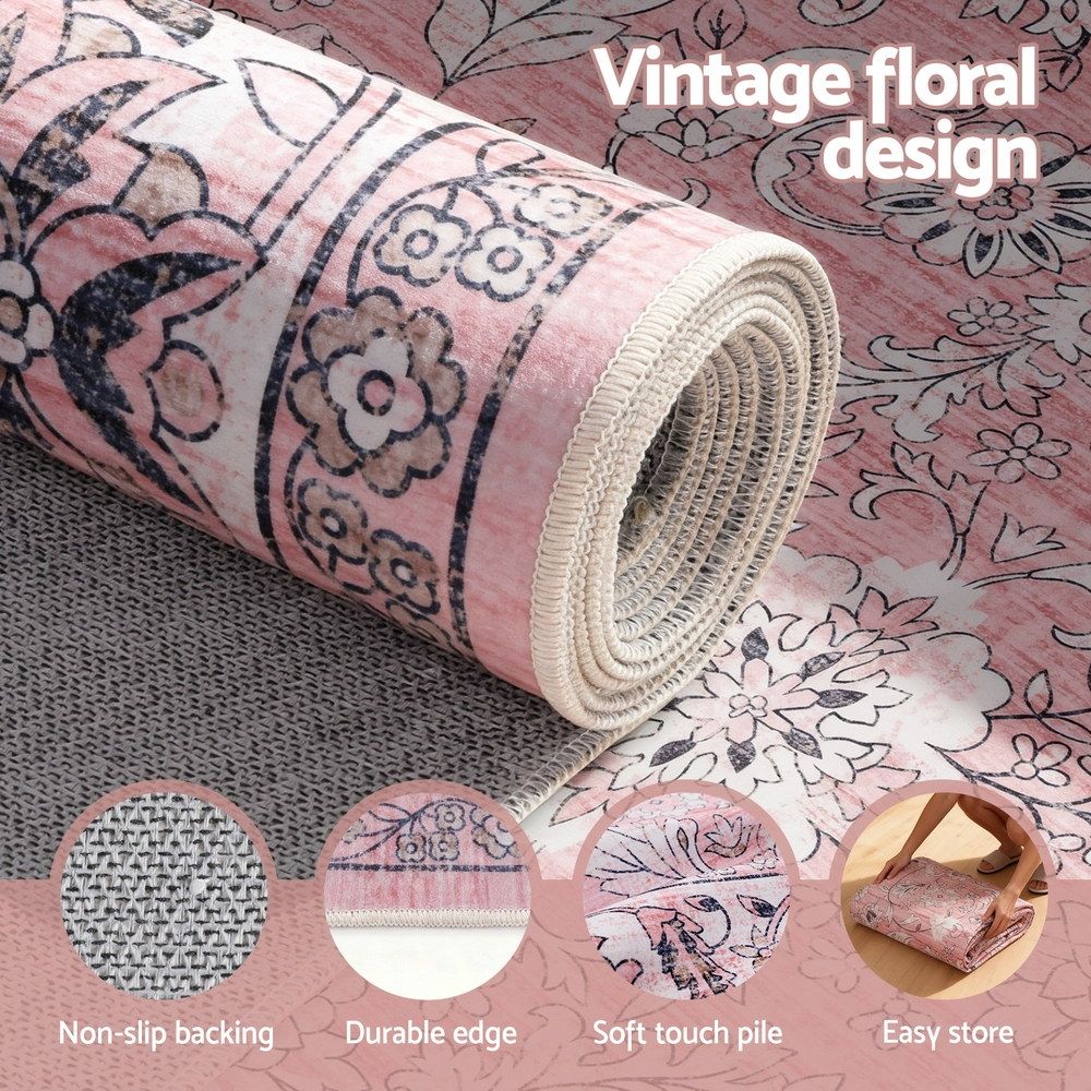 Floor Rug 240X340cm Large Washable Area Rug Vintage Living Room Carpet
