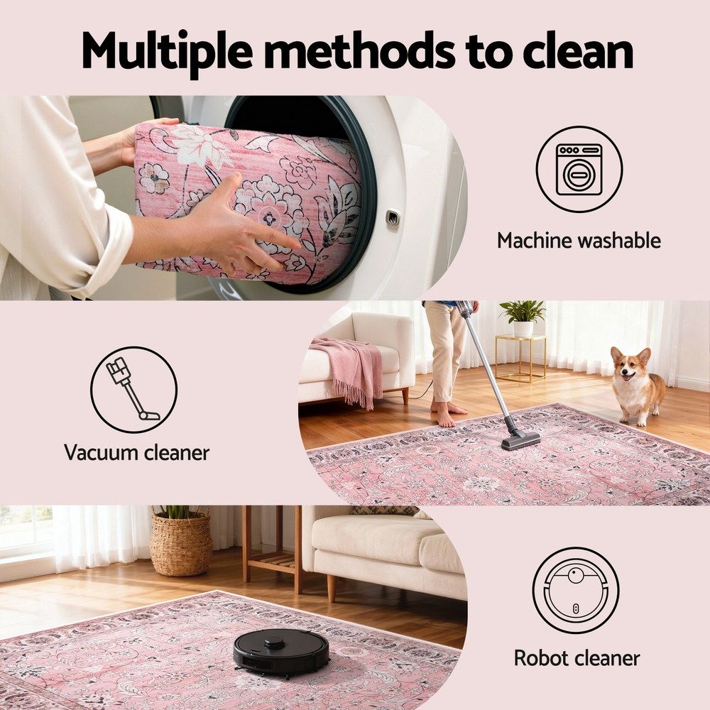 Floor Rug 240X340cm Large Washable Area Rug Vintage Living Room Carpet