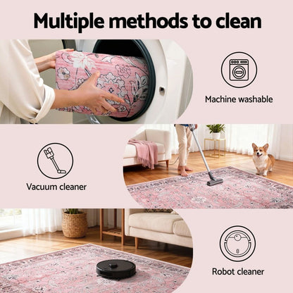 Floor Rug 240X340cm Large Washable Area Rug Vintage Living Room Carpet